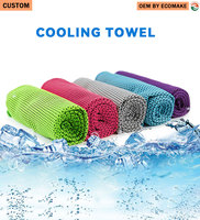 Serviettes Rafraîchissantes en Microfibre EM en Gros, Personnalisables, Séchage Rapide, Portables, Serviettes Magiques d'Été pour le Cou avec Logo