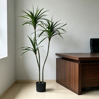 Olivier artificiel réaliste moderne, bonsaï fait main, décoration de table/bureau, décoration de jardin, plantes artificielles en pot noir