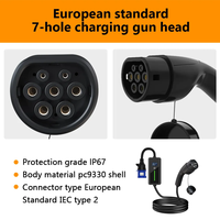 AC EV 7.4kw 22kw 32a type 2 Portable EV Chargeur pistolet ev chargeur type 2