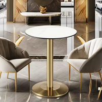 Table basse miroir antique avec design moderne en acier inoxydable de haute qualité pour salle à manger, salon, hôtel ou restaurant