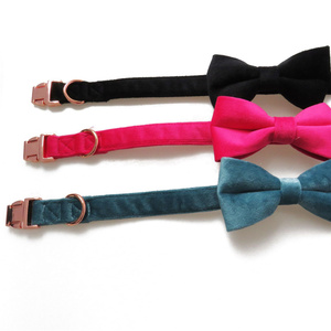 <span class=keywords><strong>Collier</strong></span> pour chien en velours à boucle métallique réglable, à libération rapide, personnalisable, tendance, couleur unie, vente en gros de Chine, faible MOQ - Product Image 4