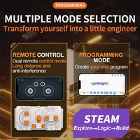 Vente en gros de blocs de construction éducatifs en plastique ABS à télécommande, 50 pièces, modèle de véhicule robotique pour enfants, DIY STEM APP