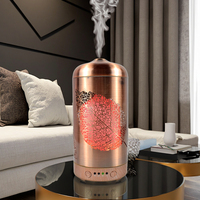 Diffuseur d'arômes ultrasonique en métal doré de luxe, 100 ml, humidificateur d'air électrique portable, silencieux, huile essentielle, table, maison, bureau