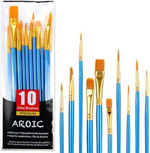 1 упаковка/10 шт. акварельные кисти для рисования нейлоновые кисти для волос - Product Image 1