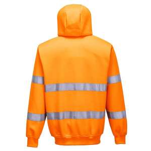 PORTWEST - B305ORRL Sweat à capuche à fermeture éclair orange haute visibilité-EAN 5036108252411 HI-VIS WORKWEAR - Product Image 2