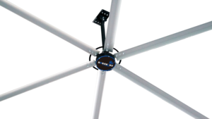พัดลมเพดานอุตสาหกรรม HVLS ขนาด 12 ฟุต มอเตอร์ PMSM ประหยัดพลังงาน 197600CFM ปริมาณลมสูง ทำงานเงียบ 36dB สำหรับการระบายอากาศ - Product Image 3