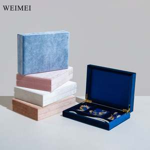 Caja de joyería de terciopelo WEIMEI logotipo personalizable Almacenamiento de joyería de alta calidad - Product Image 2