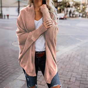 Cárdigan de punto con <span class=keywords><strong>manga</strong></span> de murciélago a la moda de Color sólido 2025 para <span class=keywords><strong>mujer</strong></span> estilo informal para invierno - Product Image 6