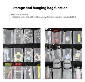 2026 Hot-Sell Foldable Over Door <b>Shoe</b> Organizer 24 Large Mesh Pockets Visible Hanging Wall Mount <b>Storage</b> for Bedroom Clothing - Product Image 4