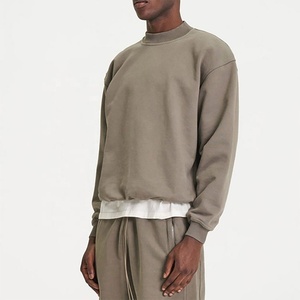 <span class=keywords><strong>Felpa</strong></span> a collo finto bianco stile base all'ingrosso personalizzata alta qualità in cotone lavorato a maglia <span class=keywords><strong>oversize</strong></span> <span class=keywords><strong>felpa</strong></span> squadrata - Product Image 2