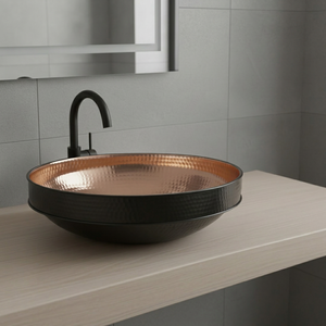 Lavabo en cuivre fait main, lavabo de salle de bain marocain, lavabo décoratif en cuivre, lavabo artisanal en métal pour salle de bain - Product Image 1