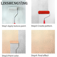 LSY7 ''Texture Roller DIY Decorative Art Pattern Paint Roller Rouleau en caoutchouc pour la décoration des murs, meubles et sols