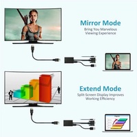 Convertisseur vidéo et audio haute définition VGA/3,5 mm vers adaptateur HDTV avec prise en charge de l'alimentation USB, état neuf, sortie AC