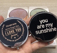 Miroir pour décoration de maison Miroir de poche en métal avec logo personnalisé Mini miroir de maquillage cadeau promotionnel personnalisé