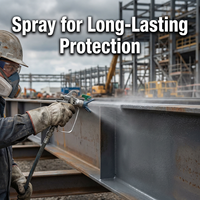 Revêtement de finition protecteur longue durée, anti-corrosion, anti-rouille et résistant aux UV pour les surfaces de structures en acier de bâtiments industriels