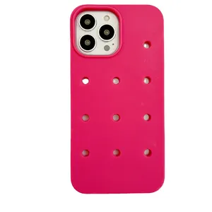 纯色DIY魅力软硅胶手机外壳适用于iPhone 13 14 15 Pro Max