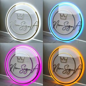 <span class=keywords><strong>ป</strong></span>้ายโลโก้ธุรกิจอะคริลิคแบบกำหนดเอง ตัดด้วยเลเซอร์ 3 มิติ พร้อมไฟ LED RGB แบบนีออนติดผนัง สำหรับสำนักงาน/ร้านเสริมสวย/ร้านทำเล็บ/ร้านทำ<span class=keywords><strong>ผม</strong></span> ใช้ไฟ DC - Product Image 2