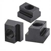 Tuerca de sujeción en T de grado 8.8/10.9, M8 M10 M12, de acero con óxido negro, para mesa de fresadora CNC