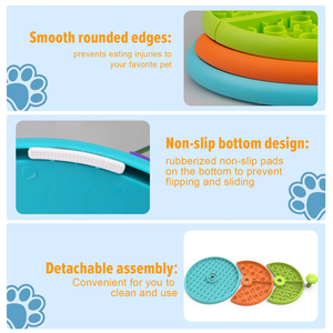 Alfombrilla de Silicona para Perros y Gatos, Comedero Lento, Alfombrilla de Viaje Portátil, Impermeable, para Uso en Interiores y Exteriores, Diseño Plegable y Duradero, Ecológico - Product Image 3