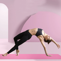 Tapis de sport en NBR durable, rose, violet, gris, personnalisable, unisexe, pour la musculation, le yoga, la gym, la remise en forme à domicile, vente en gros
