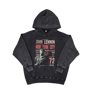 Streetlux-Sudadera con capucha de felpa extragrande para hombre, ropa de calle vintage desgastada con lavado ácido 500GSM - Product Image 1