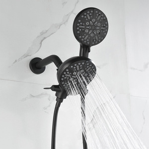 Ensemble <span class=keywords><strong>de</strong></span> <span class=keywords><strong>douche</strong></span> encastré moderne et épuré en laiton noir mat, avec commande double chaud/froid, 2 fonctions, 7 modes <span class=keywords><strong>de</strong></span> jet <span class=keywords><strong>de</strong></span> pluie, système <span class=keywords><strong>de</strong></span> <span class=keywords><strong>douche</strong></span> à <span class=keywords><strong>barre</strong></span> coulissante - Product Image 3