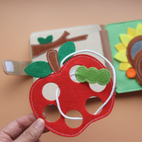 Livre silencieux en feutre Montessori pour les enfants de 1 à 6 ans - Jouet éducatif sensoriel avec couleur et taille personnalisées Développant l'intelligence