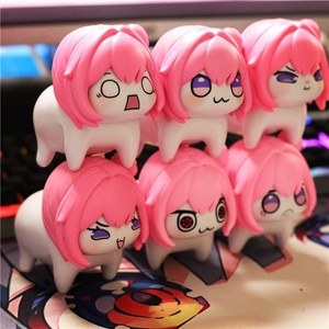 Statuetta in PVC 2D Cenerentola <span class=keywords><strong>Doro</strong></span> Peach Snowman Versione Q, Ornamento Cane Rosa, Decorazione <span class=keywords><strong>da</strong></span> Scrivania - Product Image 5