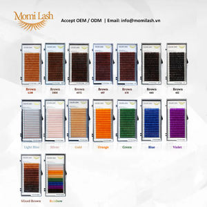 ขนตาปลอมแบบเส้นต่อเส้น สีเขียว ขนาด 0.15 มม. แบบลอนเดี่ยว สำหรับต่อขนตา ยี่ห้อส่วนตัว ความหนา CC - Product Image 6