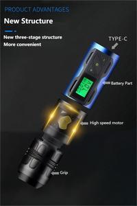 Máquina de Tatuaje Inalámbrica Directa de Fábrica, Pluma de Tatuaje con Motor Potente, Pistola de Tatuaje Rotativa Recargable, Maquillaje Permanente Profesional, Arte Corporal - Product Image 5