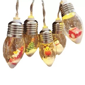 JeeFine - <span class=keywords><strong>Guirnalda</strong></span> de <span class=keywords><strong>Luces</strong></span> Decorativas LED para Exteriores, Impermeables, con Diseño de Muñeco de Nieve y Piñas, Color Blanco Cálido, para Regalo de Navidad - Product Image 5