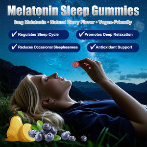 Gommes de sommeil à la mélatonine traditionnelles naturelles saveur thé soulagement du stress aide au sommeil pour améliorer l'humeur et la qualité du sommeil - Product Image 3