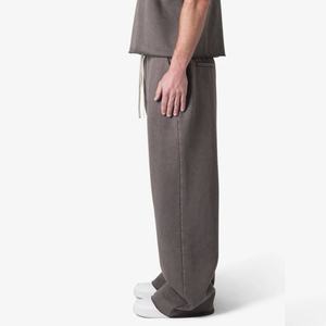 Pantalones Joggers Anchos de Algodón Grueso con Cordón y Estilo Oversize Personalizado para Hombre - Precio Mayorista - Product Image 4