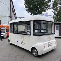 Service alimentaire mobile électrique commercial multifonctionnel pour la restauration rapide, les bonbons, la crème glacée et les petits-déjeuners, personnalisable et tendance