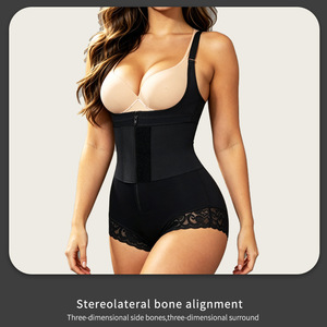Body gainant sans couture pour femme avec entrejambe ouvert, effet ventre plat, compression, corset amincissant et rehausseur <span class=keywords><strong>de</strong></span> fesses, sculpteur corporel complet - Product Image 4