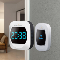 Sonnette intelligente avec affichage de l'horloge Sonnette de porte sans fil Compatibilité EU AU JP US Plug