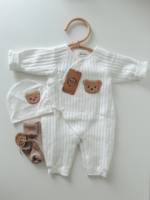 Ensemble Bébé Kaiyue Unisexe, Tenue à Séparer en Coton Classe A pour Nouveau-Nés, Nouveau Vêtement de Printemps Automne pour Bébés 0-6 Mois en Tissu Tricoté