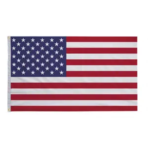 Grosir kustom pemasok Cina cetak bendera Amerika negara Logo bendera untuk kegiatan luar ruangan