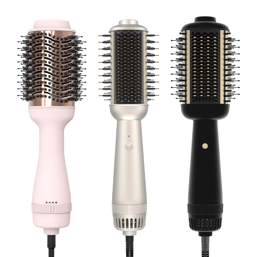 Factory price amazon 3-in-1 Professional Round One step Electric Hair Rotating Portable Hot Heat Air Comb Blow salon Dryer Brush