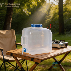 Portable Foldable Hydration Bladder 10L LDPE Food Grade Waterproof <b>Water</b> <b>Container</b> <b>with</b> <b>Tap</b> for Outdoor Camping Use - Product Image 5
