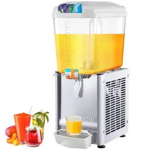 Commercial Beverage Dispenser 18L*1 Tanks Juice Dispenser 350W Stainless Steel Ice Tea Drink Dispenser Machine