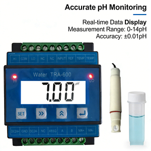 Transmisor de Calidad de Agua Industrial 4 en 1 en Línea, 0-14pH, -2000mV ORP, 0-200mS, EC 0-2000ppm, TDS 0 a 55 Grados Celsius, RS485, 4-20mA - Product Image 1