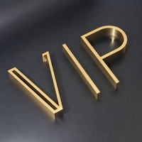 Lettres métalliques 3D personnalisées non éclairées pour enseigne murale de bureau, salon et entreprise