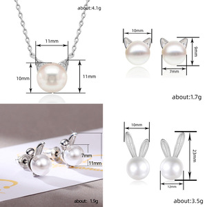 Collana con Orecchie di Gatto e Perle Finte, Ciondolo Dolce e Giocoso per Ragazze e Donne - Product Image 6