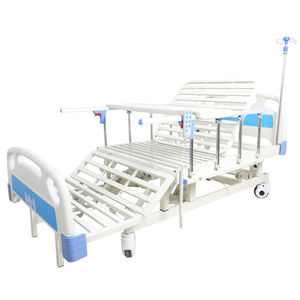 <span class=keywords><strong>Lit</strong></span> d'hôpital <span class=keywords><strong>électrique</strong></span> à trois fonctions, <span class=keywords><strong>lit</strong></span> de patient à 3 manivelles, <span class=keywords><strong>lit</strong></span> médical réglable manuellement avec barre latérale en aluminium - Product Image 4