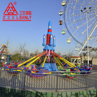 Manège familial à thème fusée pour enfants, auto-propulsé, pour extérieur, grande capacité, usage commercial, en promotion