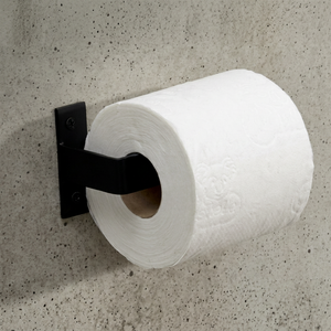 Modern Matte <b>Black</b> Metal Wall Mounted Toilet <b>Paper</b> Holder Minimalist Bathroom <b>Tissue</b> Roll Dispenser Contemporary Bathroom Access - Product Image 2