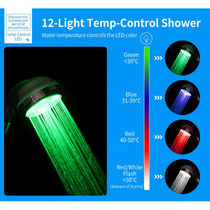 Cabezal de <span class=keywords><strong>Ducha</strong></span> LED Inteligente con Filtro de Iones Negativos, 7 Colores Cambiantes, <span class=keywords><strong>Ducha</strong></span> Portátil para Accesorios de Grifo de Baño, Cabezal de <span class=keywords><strong>Ducha</strong></span> con Nebulizador OEM - Product Image 3