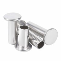 Rivet semi-tubulaire à tête cylindrique en acier inoxydable YUFU DIN6791, longueur 12 mm, classe 4, finition brute, pour garniture de frein pneumatique