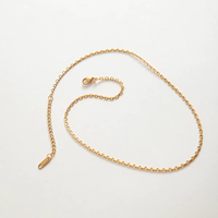 Vente en gros Collier chaîne à maillons câble en acier inoxydable 316 délicat Chaîne de collier câble 1.5mm avec fermoir mousqueton